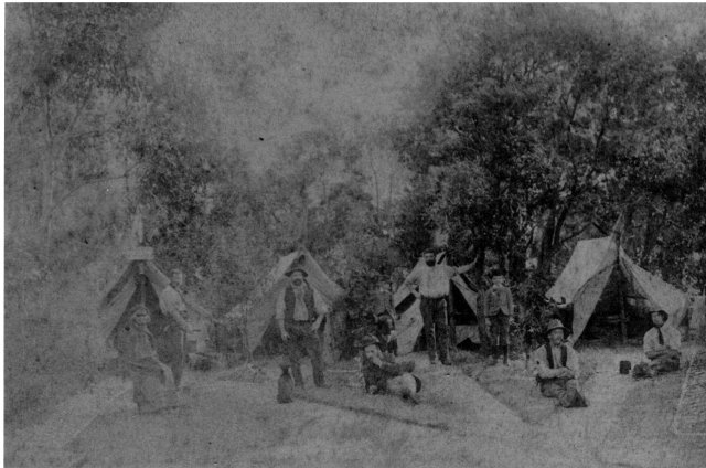 Residents of Kogarah Bay camp